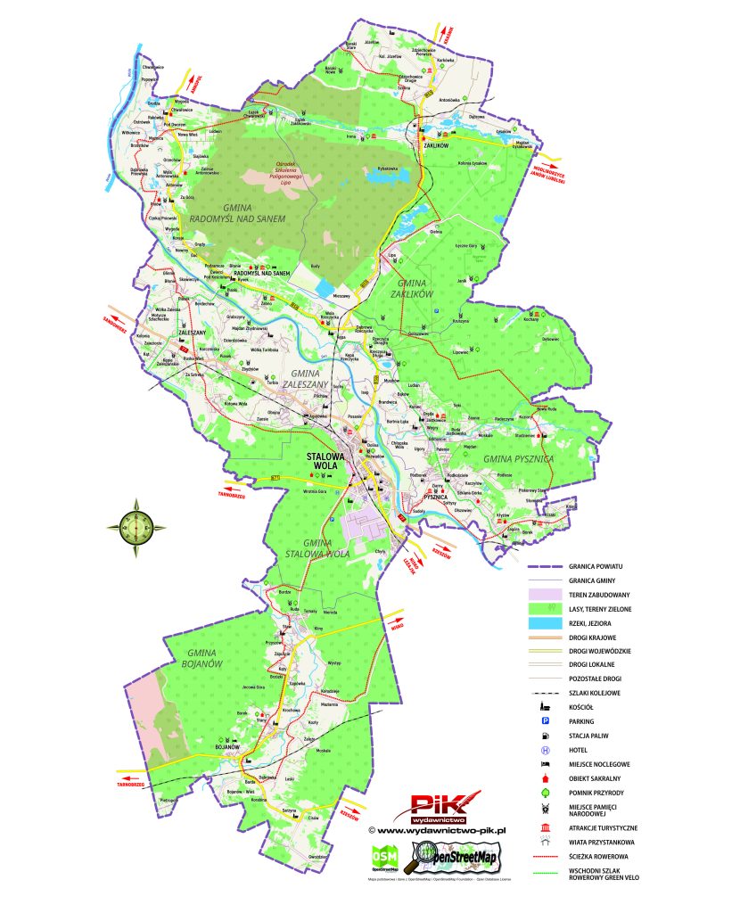 mapa Powiatu stalowowolskiego_2023_PIK