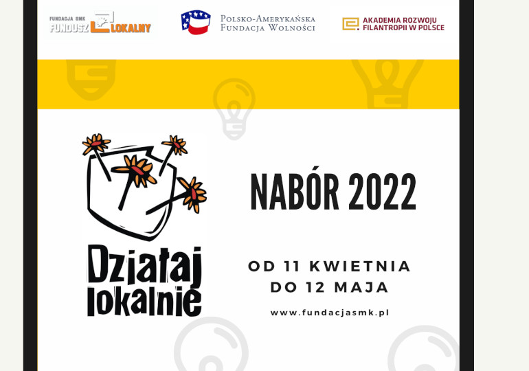 Plakat Projektu Działaj Lokalni 2022e
