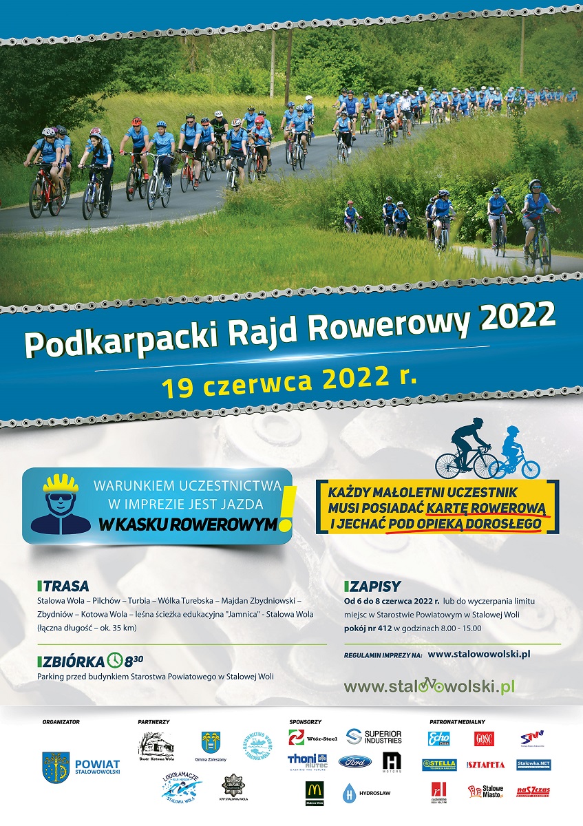 plakat - rajd rowerowy 2022
