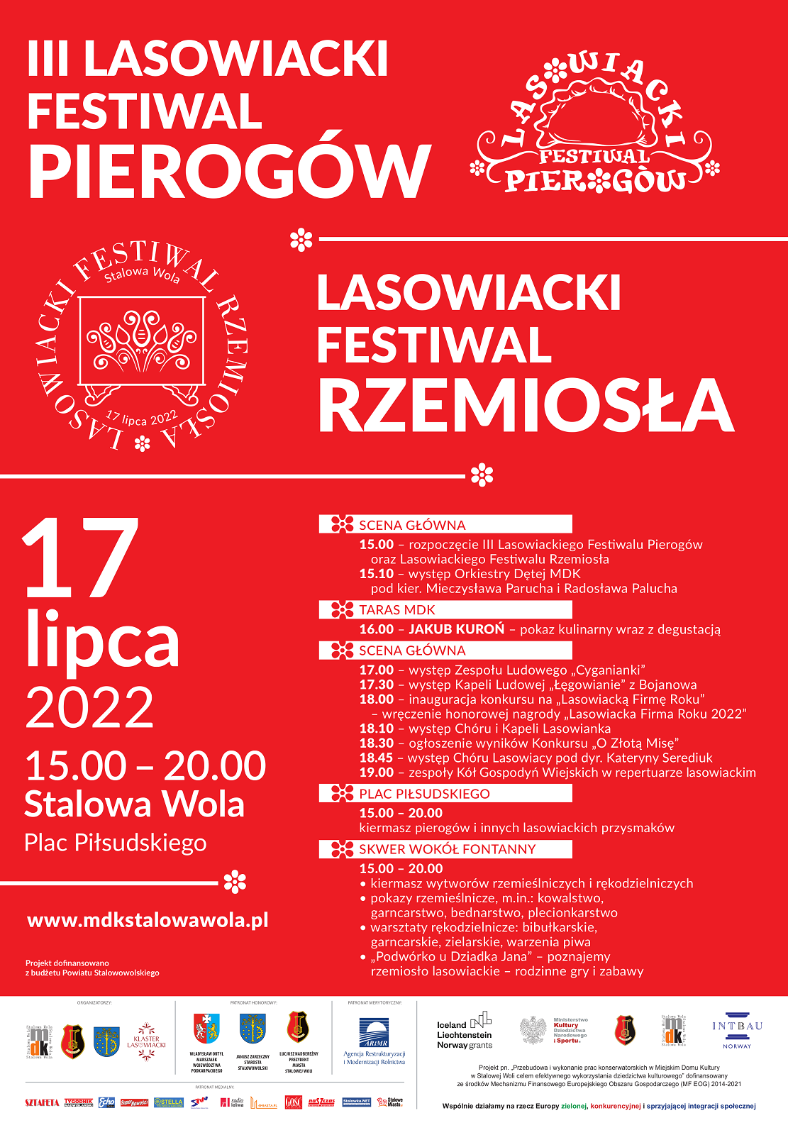 lasowiacki festiwal pierogów - plakat