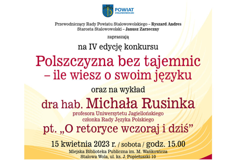 Wracamy z konkursem „Polszczyzna bez tajemnic”