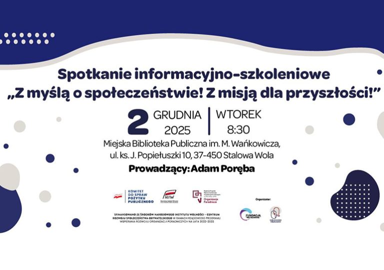 Zaproszenie na spotkanie informacyjno-szkoleniowe